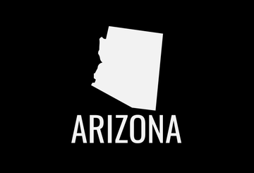 Arizona State Map Car Decal - Permanent Vinyl Sticker for Cars, Vehicle, Doors, Windows, Laptop, and more!